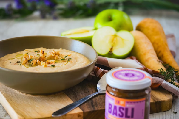 Creamy Parsnip & Apple Soup with Basli Soup by OMG Food Malta